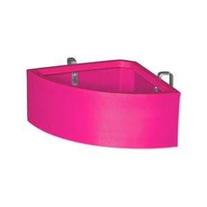 AgBoss Corner Shape Horse Stables and Paddock Fence Feeder 45L Pink