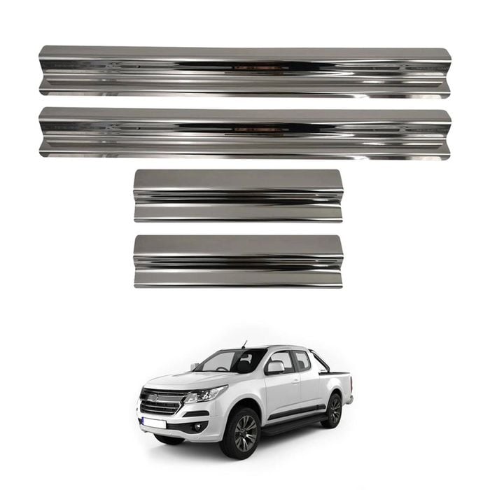 AUSGO Stainless Steel Door Sill Protector for Holden Colorado RG Dual Cab 2012-2020 Scuff Plate Cover