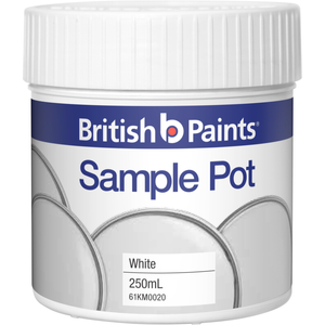 British Paints 250ml White Sample Pot - 250ml White