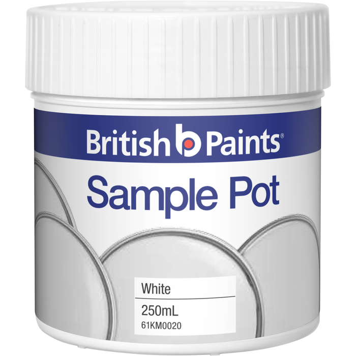 British Paints 250ml White Sample Pot - 250ml White