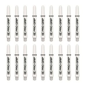 18pc Target Pro Grip Shaft Dart Flight Stem Throw Game Accessory Short White