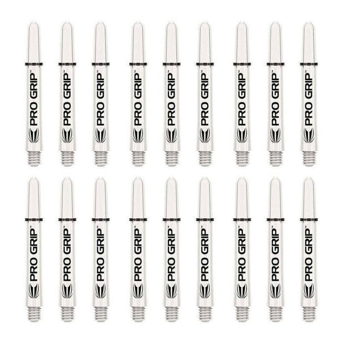 18pc Target Pro Grip Shaft Dart Flight Stem Throw Game Accessory Short White