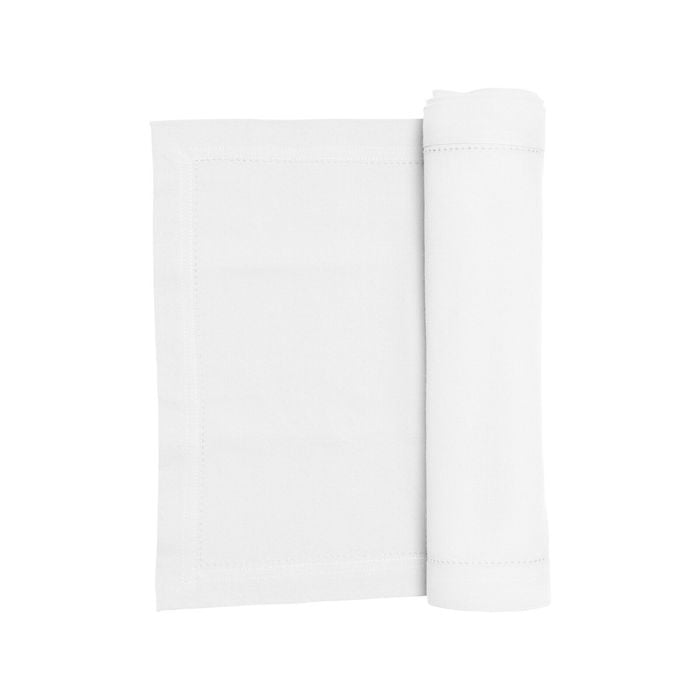 RANS Elegant Hemstitch Runner 135cm - White
