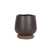 Astin Sinclair 180 x 180 mm Brown Wavy Rim With Poly Rattan Base Pot