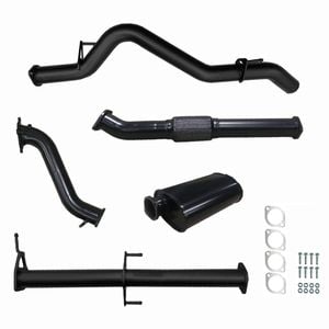 Ignite Exhausts Turbo Back For Mitsubishi Ml Triton 3.2l 3" No Cat With Muffler Black Aluminised Steel