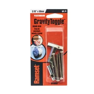 Ramset 3 / 16" x 50mm Round Head Gravity Toggles - 4 Pack