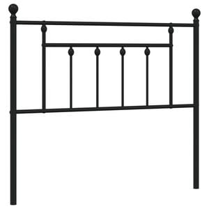 vidaXL Headboard Metal Bed Header Bedroom Furniture Black 107 cm King Single