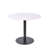 Raimon Furniture Ettore Ceramic Round Modern Kitchen Dining Table 90cm Metal Frame White Sevella