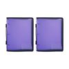 2x Marbig A4 File Zipper 3 O-ring Binder W/handle 25mm Document Organiser Purple