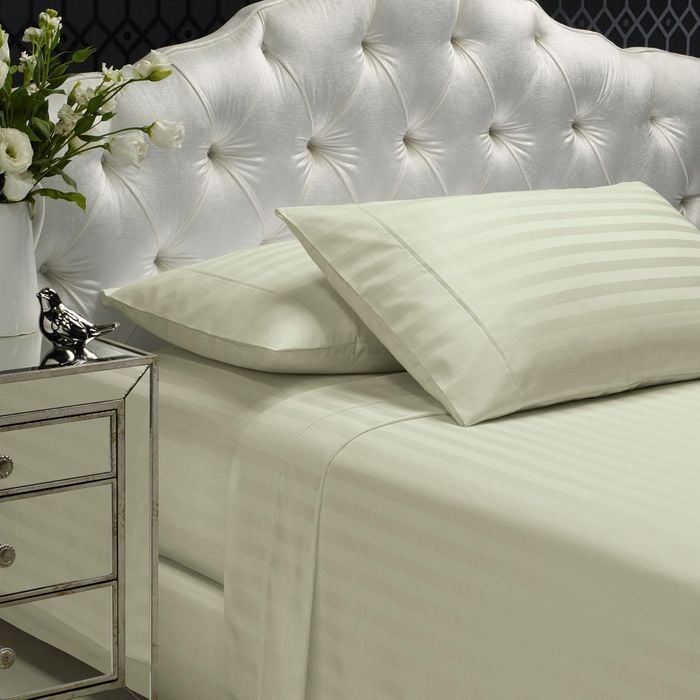 Royal Comfort 1200tc Damask Sheet Set Ultra Soft Sateen Bedding Pebble King