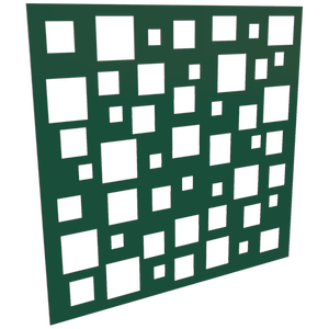 ProtectorAl 300-1200w x 300-1200h Dark Green/Gloss White Squares Unframed Composite Deco Panel