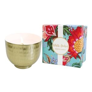 LVD Aluminiuim/Wax 11cm Scented Tealight Candle White Orchid - Gold