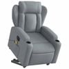 vidaXL Electric Stand up Massage Recliner Chair Armchair Light Grey Fabric