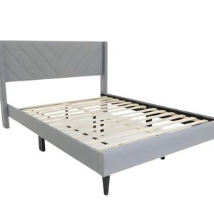 Vele-D Bed Frame Light Grey - Queen