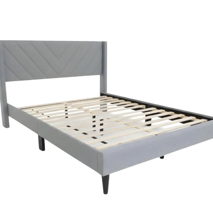 Vele-D Bed Frame Light Grey - Queen