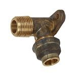 Brasshards 15FL x 15MI x 75mm Brass Flared Male Lugged Compression Elbow