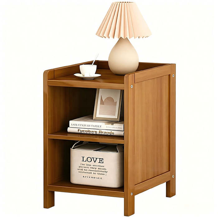 Homfurn Bamboo Bedside Table Nightstand Storage Bedroom Sofa Side Stand