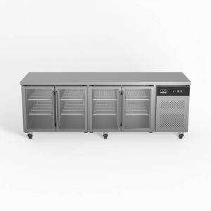 AG Equipment AG 4 Glass Door Commercial Worktop / Under Bench Fridge - Under Bench Fridges (AG-GNX4100TNG)