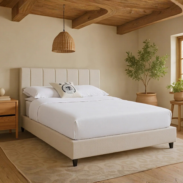 Big Lot Beige Amelia Bed Frame - Beige, Double