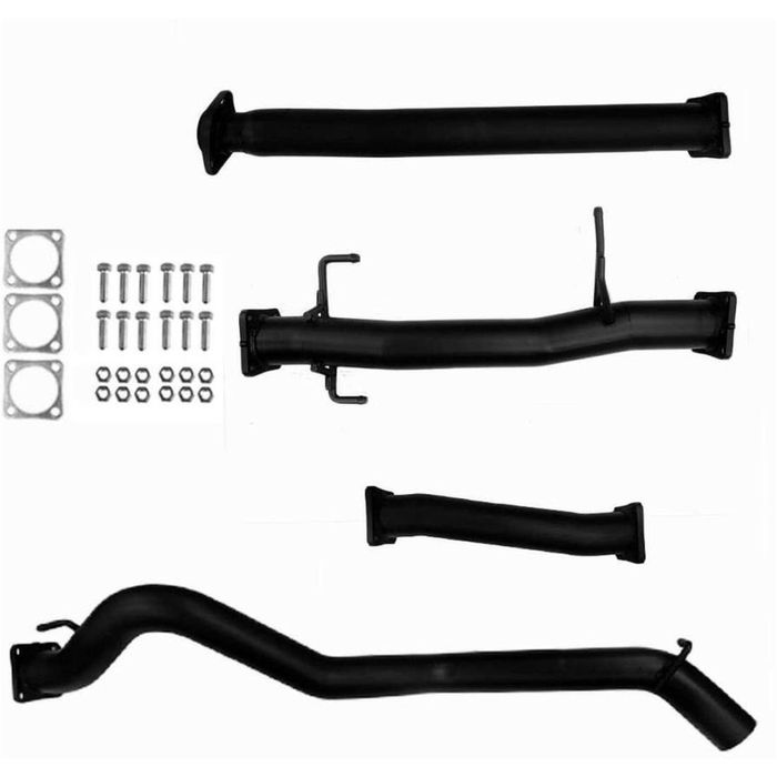 Ignite Exhausts DPF Back for Mitsubishi QE Pajero Sport 2.4L TD 3" With Straight Pipe Only Black Aluminised Steel