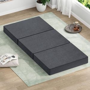 STARRY EUCALYPT Folding Mattress 3-Fold Foldable Foam Single Grey