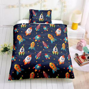 3D Rocket Space Star Kids Pattern Duvet Cover Bedding Set Quilt Cover Pillowcases Personalized  Bedding