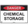 Pinnacle 600 x 400mm Metal Danger Chemical Storage Sign