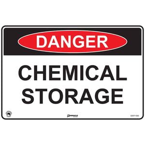 Pinnacle 600 x 400mm Metal Danger Chemical Storage Sign