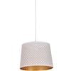 CLA Lighting Penshade Interior Slanted with Geometry Pattern Laser Cut Pendant Light White