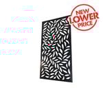ProtectorAl 940 x 1840mm Black Large Leaf Decorative Screen 