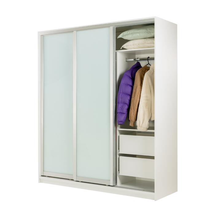Bedford 3 Door Sliding Robe Frame 1717mm - White - Bunnings Australia