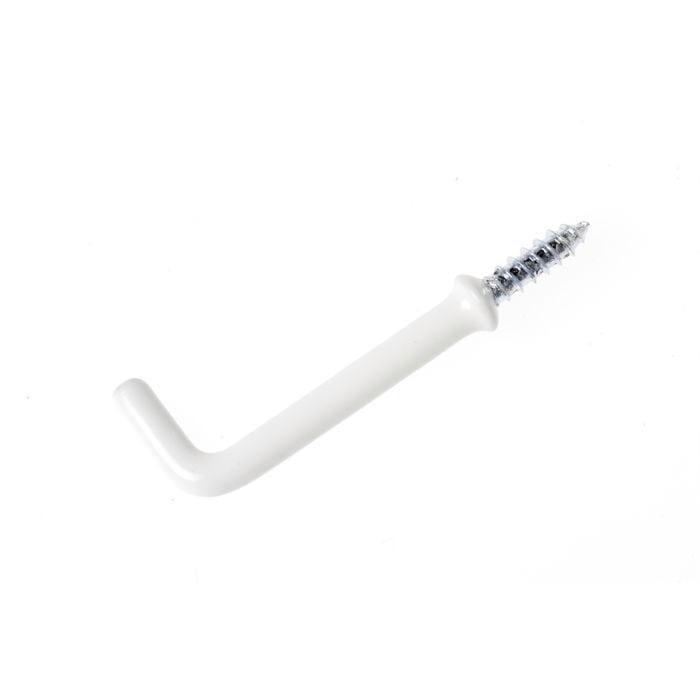 Everhang 32mm White Square PVC Coated Hooks - 5 Pack