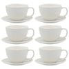 6PK Ecology Elegant Kitchenware Porcelain Haven Teacup & Saucer 270ml