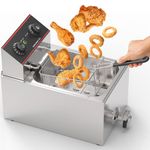 Advwin 2500W 8L Electric Deep Fryer wiht Oil Drain Valve
