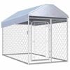vidaXL Outdoor Dog Kennel Heavy Duty Patio Run House 200x100/200x125/135 cm