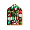 Catzon 71 Pcs Christmas Ball Ornaments Plastic Shatterproof Bauble for Party Wedding Holiday-Set 3
