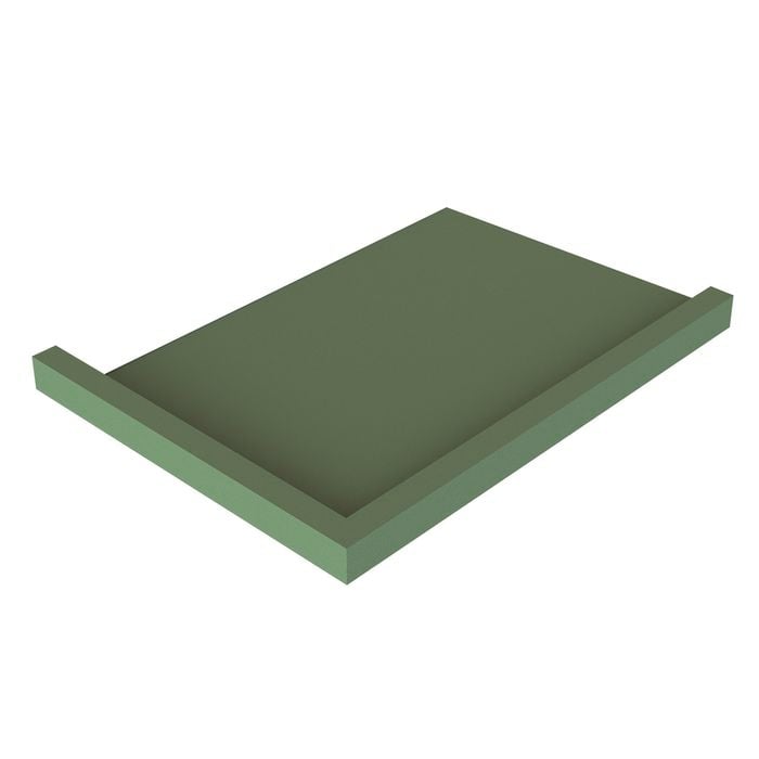 Stein 1000 x 1000mm QuickTile Left Hand Channel Drain 2-Sided Tray