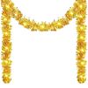 P&P Yellow Christmas Tinsel Garland 5m Long Battery Operated LED Lights Decor