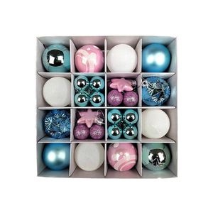 Catzon 42 Pcs Christmas Balls Colored Shatterproof Plastic Baubles for Xmas Party-Set5