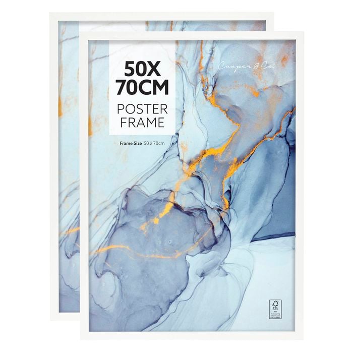 Cooper & Co. Set of 2 50x70cm Poster Photo Frames White