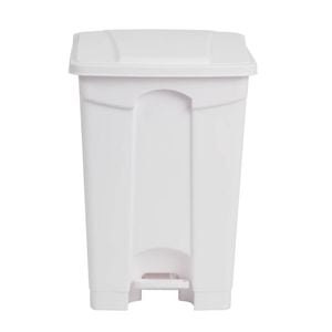 Jantex Kitchen Pedal Bin Hands-free Polypropylene White 45l 600x405x395mm Commercial Waste Management