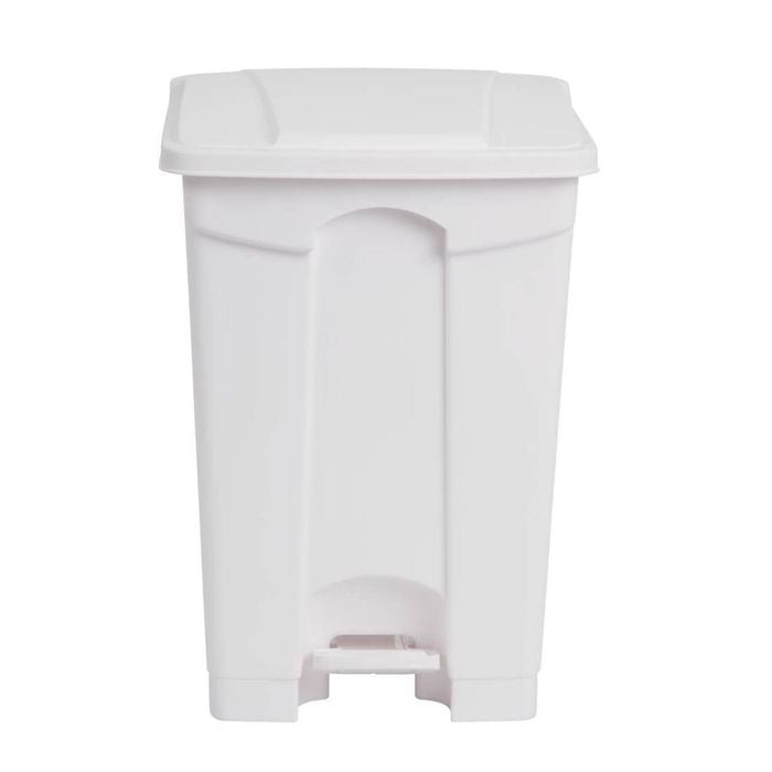 Jantex Kitchen Pedal Bin Hands-free Polypropylene White 45l 600x405x395mm Commercial Waste Management
