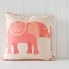 Rayell Indoor Square Cushion Elephant Pink  45x45cm