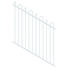 ProtectorAl 0350-1200W x 1200H Pearl White Loop & Spear Top Pool Fence Panel Raked 16-30º