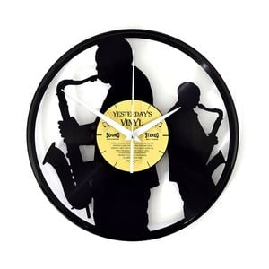 Yesterday’s Vinyl Music Lover Memorabilia Clock Sax