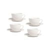 Shervin Verkil Prominence 4-piece Cup & Saucer Set - White
