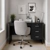 Redfern 0.9m 3 Drawer Study Desk - Black