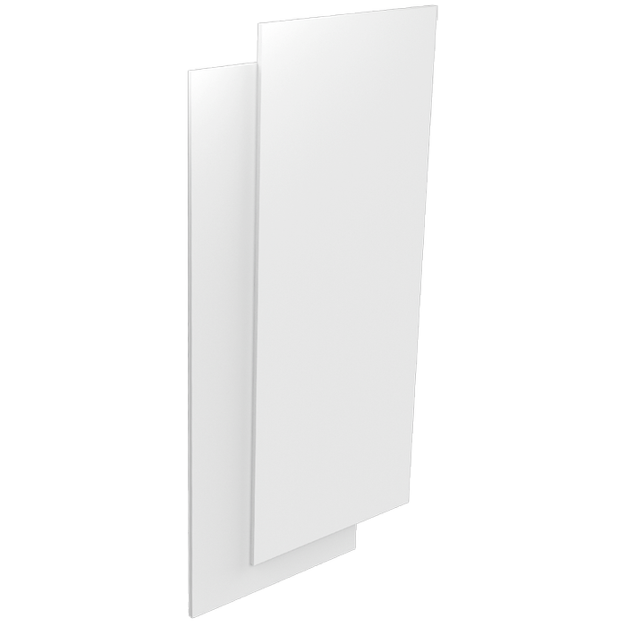 Lugna 1536 x 600 x 16mm White End Panel 2 Pack