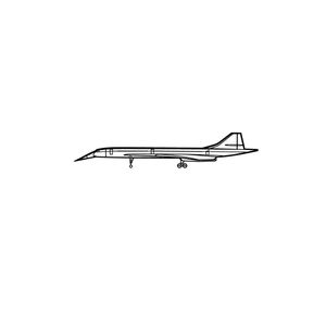 Ignite Laser BAC Concorde - Iconic Supersonic Passenger Jet Silhouette Metal Wall Art Rustic Metal 15.7 inch - 40 cm