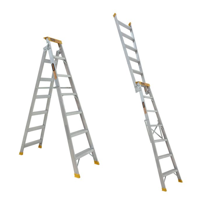 Gorilla 150kg Pro-Lite 7 Step Dual Purpose Aluminium Ladder